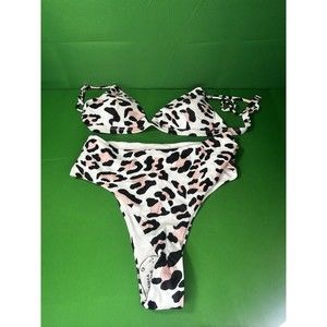 BIKINI SET Women Ladies Sexy  Leopard Print Swimwear Swimsuit Beach MEDIUM size
